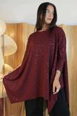 Celeste Tulle Tunic Burgundy
